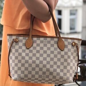 💎✨GORGEOUS✨💎 Authentic Louis Vuitton Damier Azur Neverfull PM Tote Bag